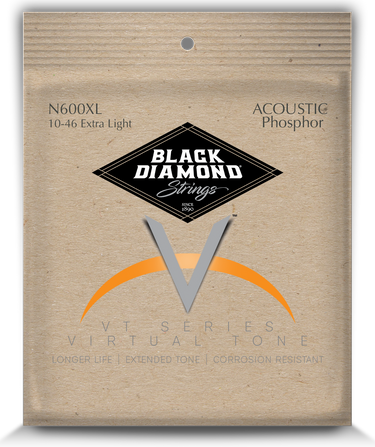 Uncoated Natural Phosphor Bronze Acoustic Guitar 92/8 by Black Diamond USA